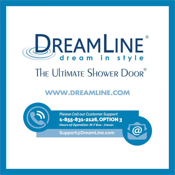 DreamLine SHDR-20487210CS-01 Chrome Frameless 48-49" Shower Door W/ Shelves