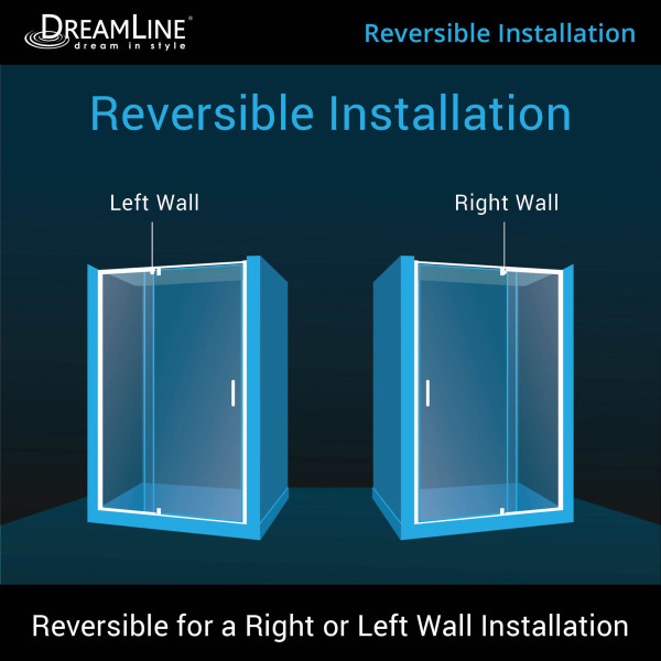 DreamLine SHDR-2248720-04 Flex Pivot Clear Shower Door In Brushed Nickel