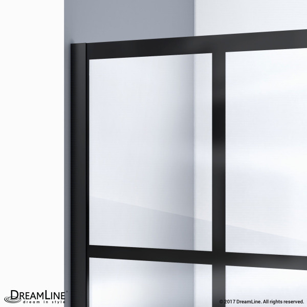 DreamLine SHDR-2458720-89 Unidoor Toulon Hinged Shower Door In Satin Black