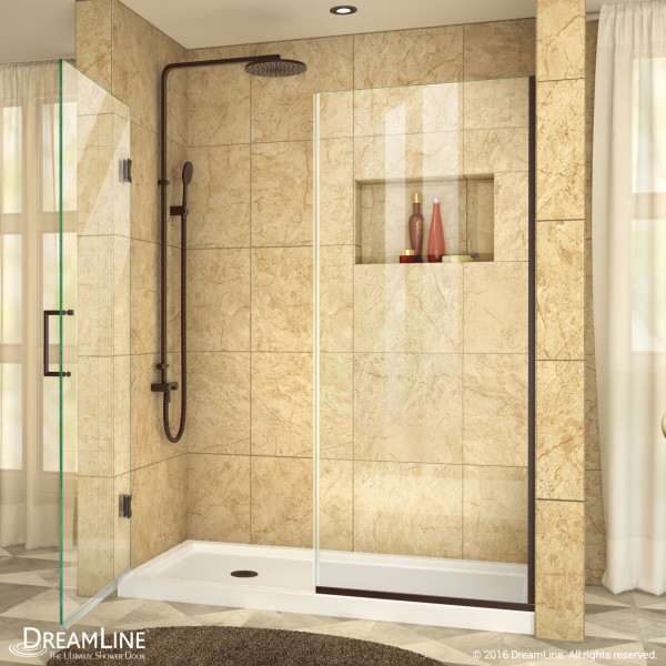DreamLine SHDR-245907210 Unidoor Plus 59 to 59-1/2 x 72" Hinged Shower Door