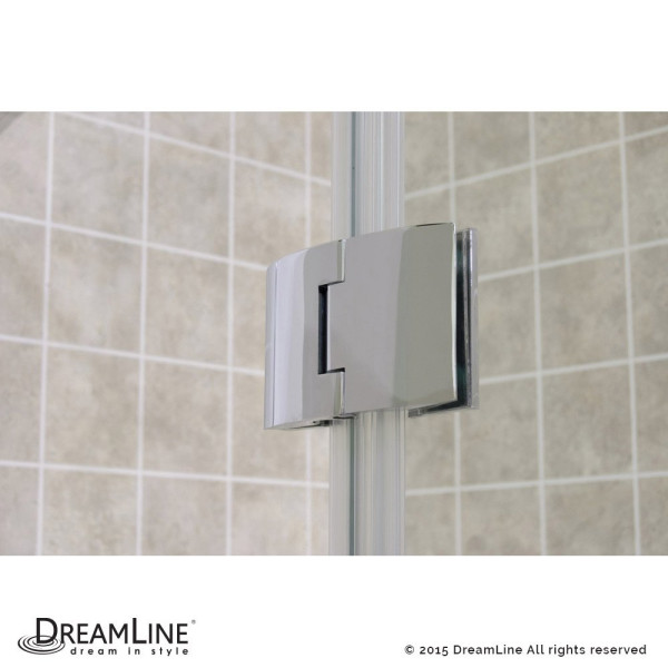 DreamLine SHDR-3148586-RT Aqua 56 to 60 x 58 Inch Hinged Tub Door