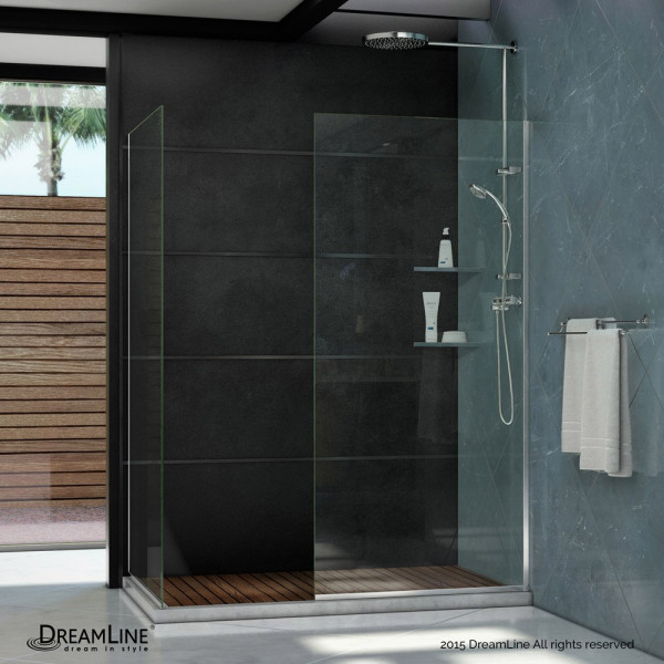 DreamLine SHDR-3230302 Linea Two Glass Panels 30 x 72 Frameless Shower Door