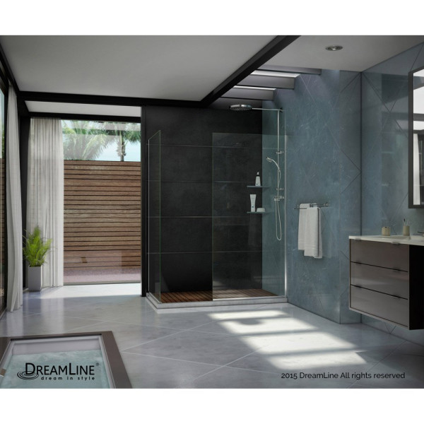 DreamLine SHDR-3230302 Linea Two Glass Panels 30 x 72 Frameless Shower Door
