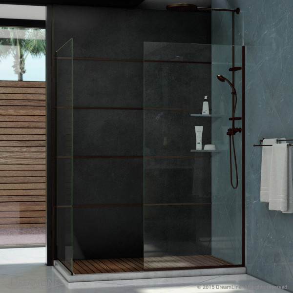 DreamLine SHDR-3230302 Linea Two Glass Panels 30 x 72 Frameless Shower Door
