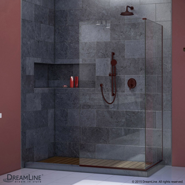 DreamLine SHDR-3230343 Linea Two Attached Glass Panels Frameless Shower Door