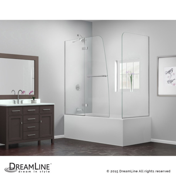 DreamLine SHDR-3448580-RT Aqua Ultra 57 to 60 x 30 D x 58" Hinged Tub Door