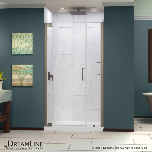 Dreamline SHDR-4144720 Elegance 44 1/4 to 46 1/4" Frameless Pivot Shower Door