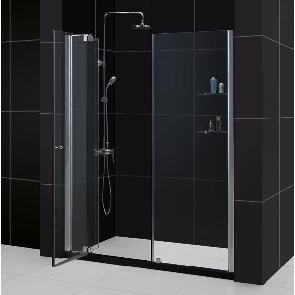 DreamLine SHDR-4260728-01 Allure Adjustable 60-67" Pivot Clear Shower Door 