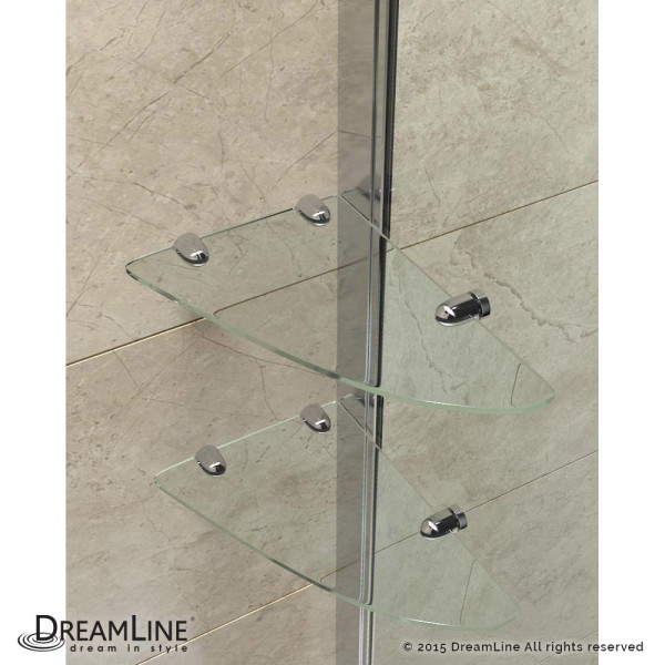 DreamLine SHDR-4265728-01 Allure Chrome Frameless Pivot Clear Glass Shower Door