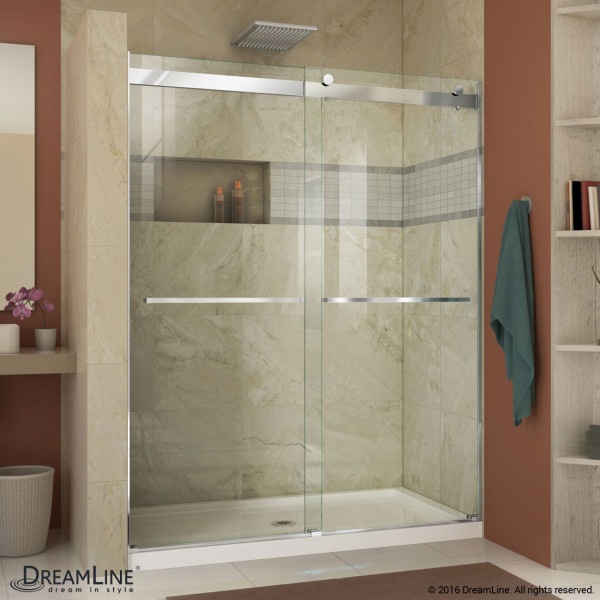 DreamLine SHDR-6360760 Essence 56 to 60 in. Frameless Bypass Shower Door
