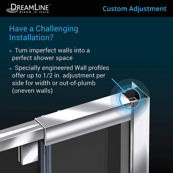 DreamLine SHDR-2230300-RT-04 Flex Semi-Frameless Pivot Shower Enclosure