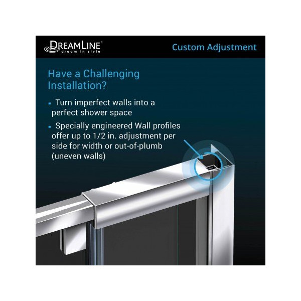Dreamline SHDR2234460RT04 Flex Semi-Frameless Pivot Shower Enclosure