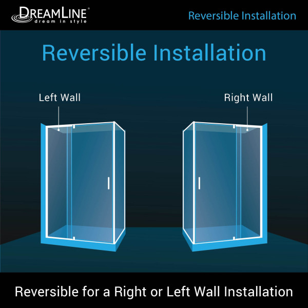 DreamLine SHDR2234580RT04 Flex Semi-Frameless Pivot Shower Enclosure
