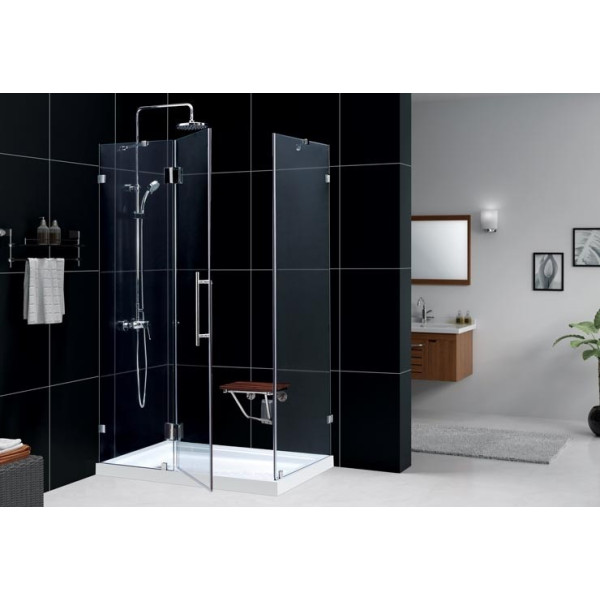 Dreamline SHEN-1334460 QuatraLux 34 5/16" by 46 5/16" Hinged Shower Enclosure