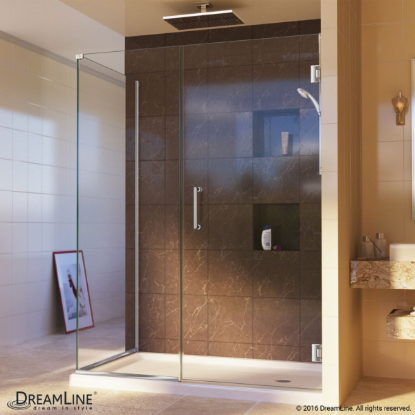 DreamLine SHEN-24545340 Unidoor Plus 54-1/2" x 34-3/8" D Hinged Shower Enclosure