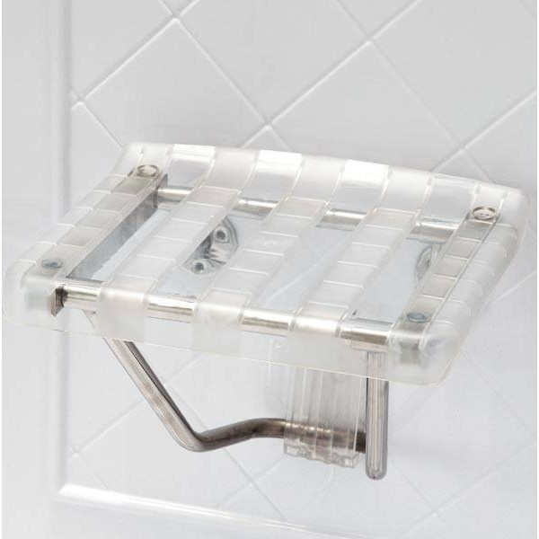 DreamLine SHST-01-PL Clear Folding Shower Plastic Shower Seat