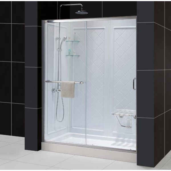 DreamLine SHST-01-PL Clear Folding Shower Plastic Shower Seat