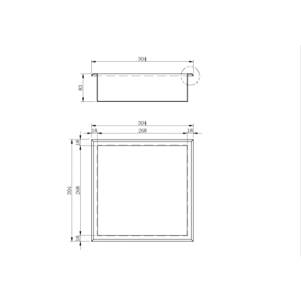 Cantrio Koncepts SN-1212 12 Inch by 12 Inch Stainless Steel Shower Niche