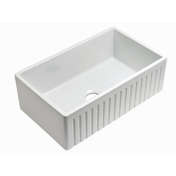 Empire SP27G Sutton Place 27 Inch Fireclay Farmhouse Kitchen Sink in White