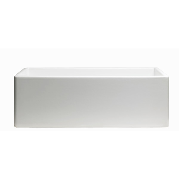 Empire SP30G 30 x 18 Inch Fluted Edge Front Fireclay Farmhouse Single Bowl Kitchen Sink and Grid