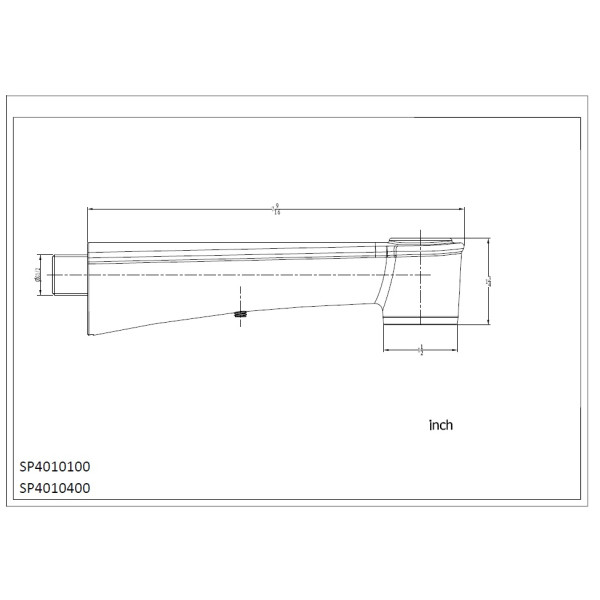 Dawn SP4010 Wall Mount Tub Spout