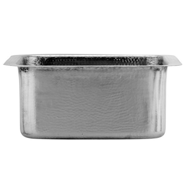 Nantucket Sinks SQRS-7MF 16.5 Inch Square Hammered Satin Matte Finish Stainless 