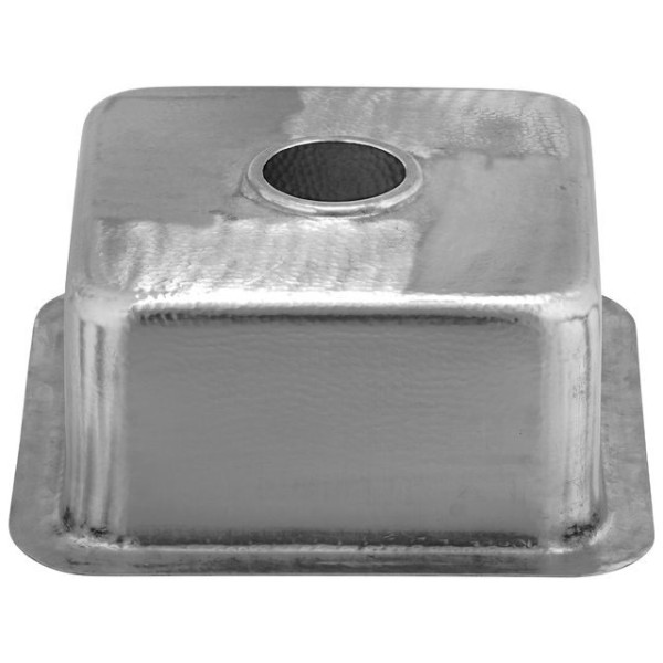 Nantucket Sinks SQRS-7MF 16.5 Inch Square Hammered Satin Matte Finish Stainless 