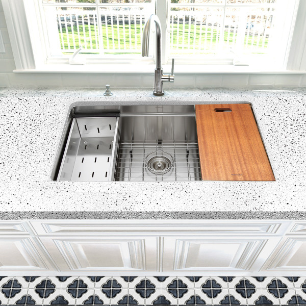 Nantucket Sinks SR-PS-3018-16 30" Pro Prep-Station S. Steel Kitchen Sink