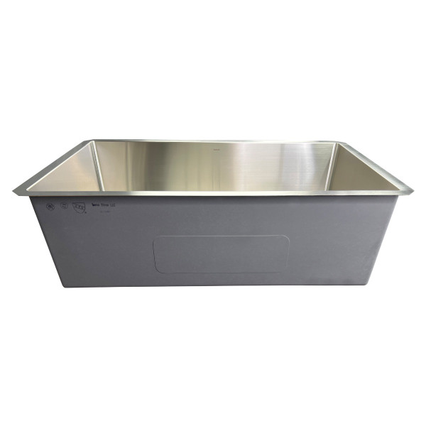 Nantucket SR3219-16 32" Single Bowl Small Radius Stainless Steel Kitchen Sink