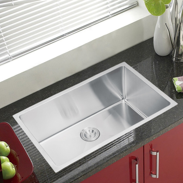Water Creation SSS-US-3019B 1 Bowl Stainless Steel Undermount Kitchen Sink