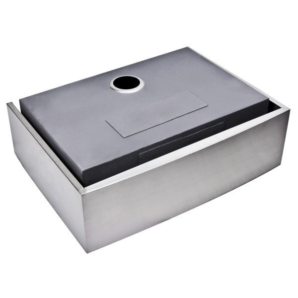 Water Creation SSSG-AS-3022A One Bowl Stainless Steel Hand Farmhouse Sink