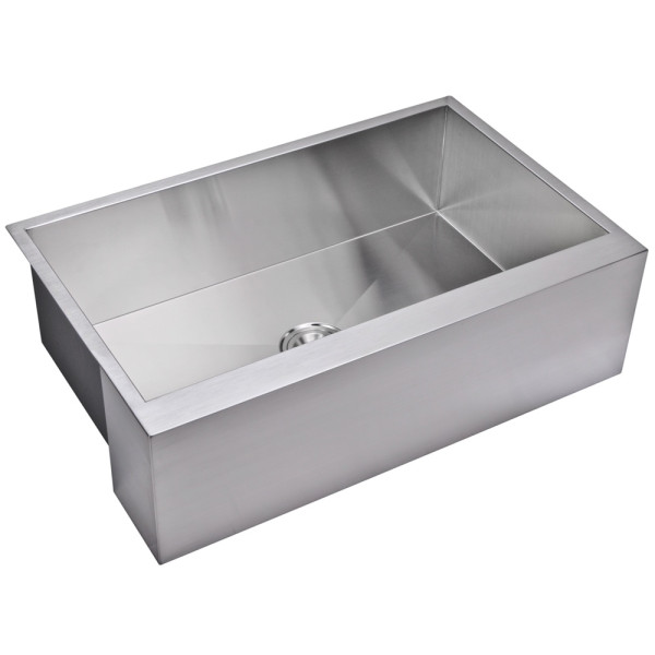 Water Creation SSSG-U-3321A Single Bowl Stainless Steel Apron Front Sink