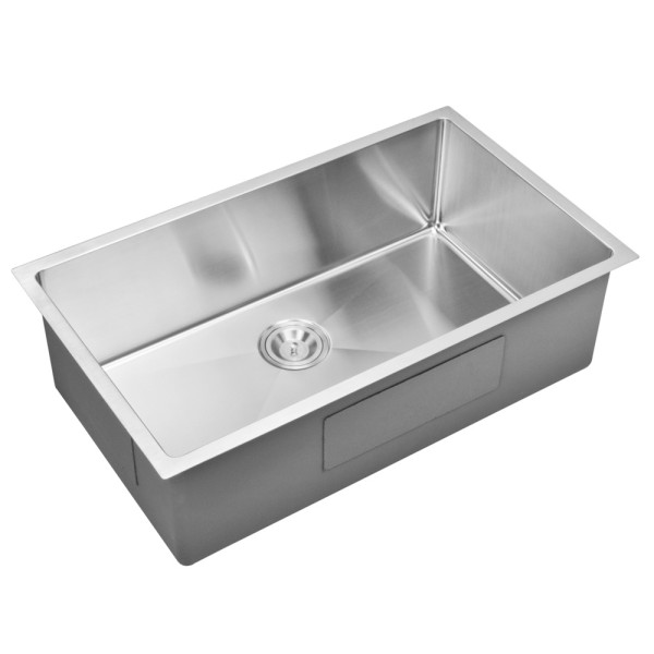 Water Creation SSSG-US-3219B Hand Made Single Bowl Undermount Kitchen Sink