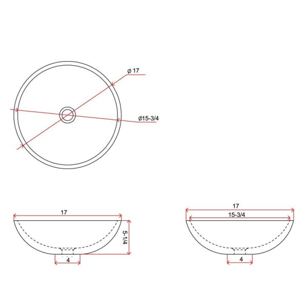 Lenova SV-43 Designed Round Travertine Bathroom Stone Sink Above Counter