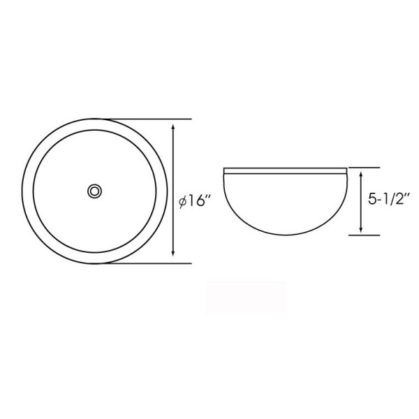 Lenova SV02 Round Onyx Bathroom Stone Sink Above Counter 16 X 16