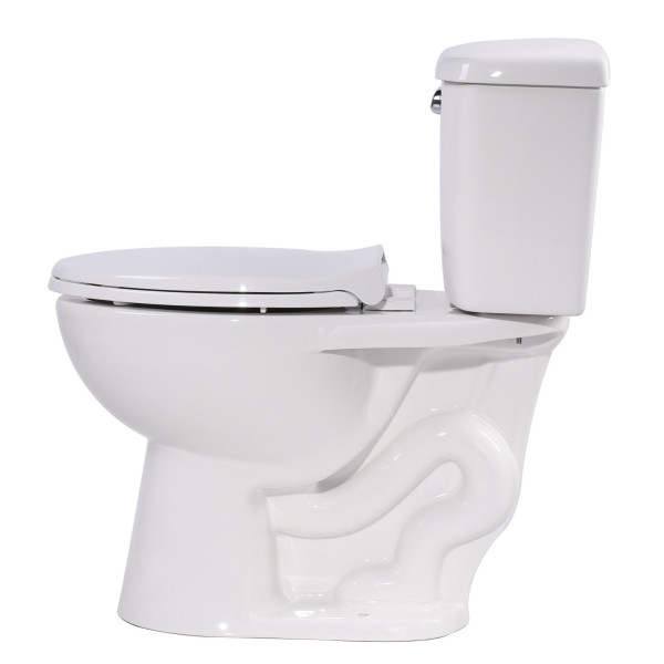 ANZZI T1-AZ063 Author 2 Piece Single Flush Bathroom Toilet In White