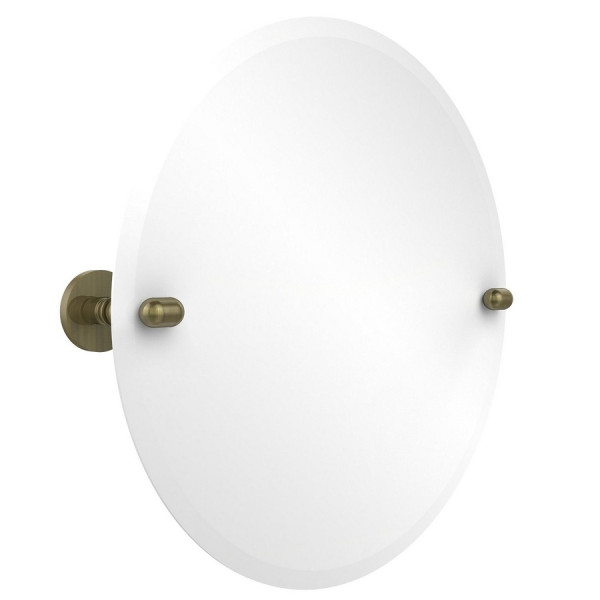 Allied Brass TA-90 22 Inch Round Tilt Bathroom Mirror with Beveled Edge