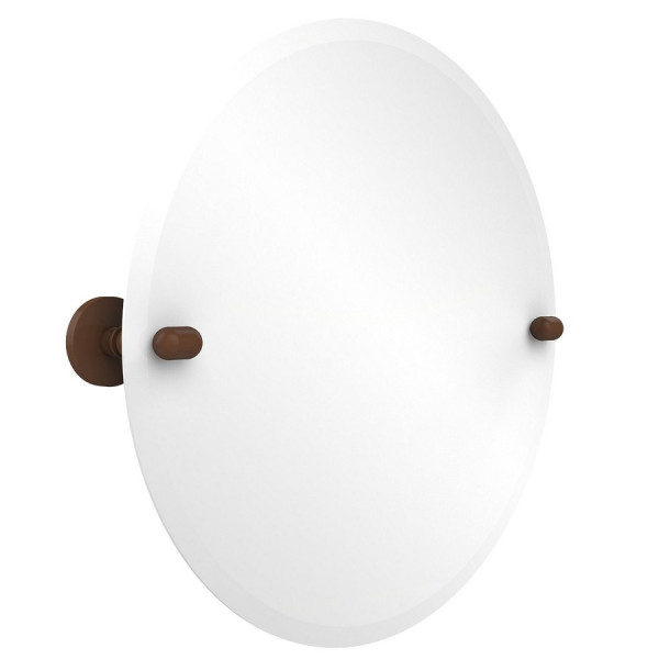 Allied Brass TA-90 22 Inch Round Tilt Bathroom Mirror with Beveled Edge