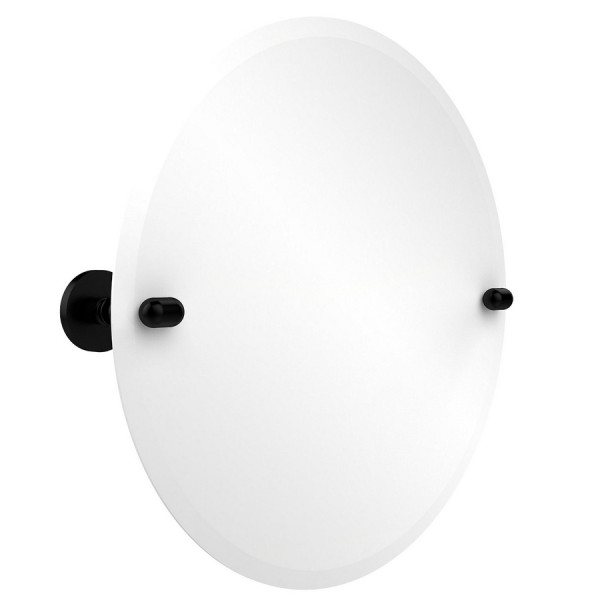 Allied Brass TA-90 22 Inch Round Tilt Bathroom Mirror with Beveled Edge