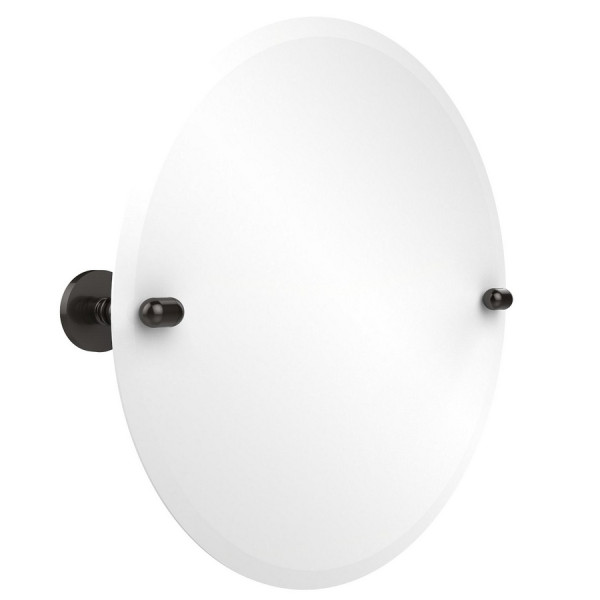 Allied Brass TA-90 22 Inch Round Tilt Bathroom Mirror with Beveled Edge