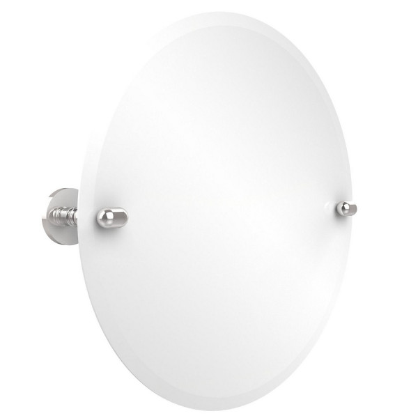 Allied Brass TA-90 22 Inch Round Tilt Bathroom Mirror with Beveled Edge