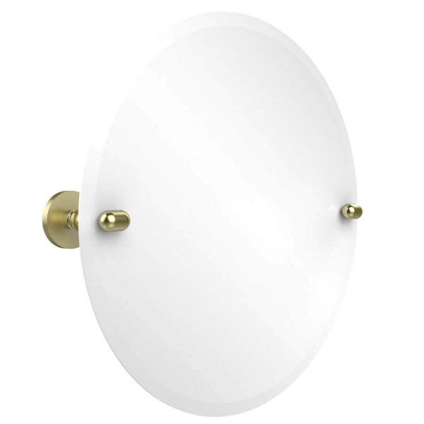 Allied Brass TA-90 22 Inch Round Tilt Bathroom Mirror with Beveled Edge