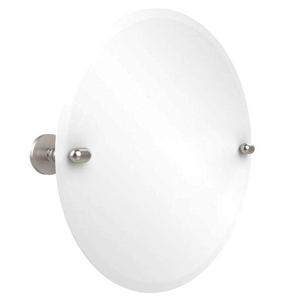 Allied Brass TA-90 22 Inch Round Tilt Bathroom Mirror with Beveled Edge