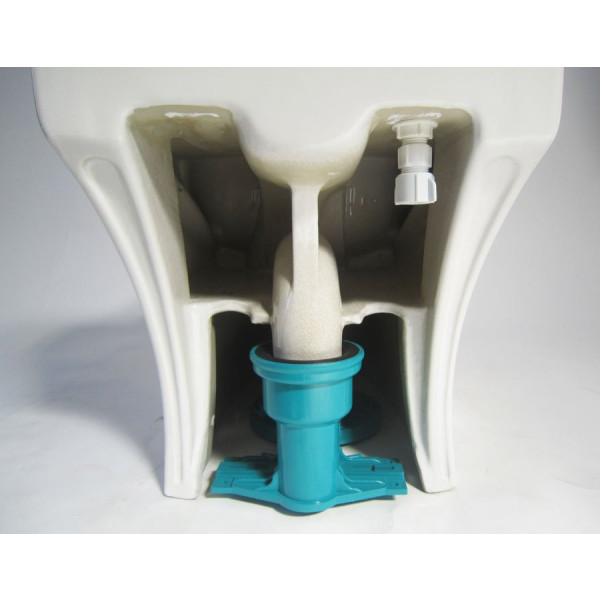 EAGO TB346 Elongated One Piece Dual Flush High Efficiency Low Flush White Toilet
