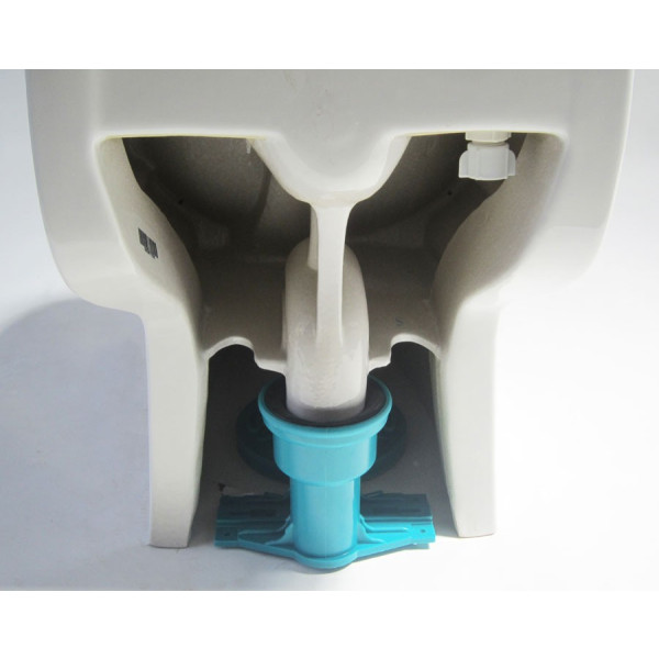 EAGO TB351 One Piece Dual Flush High Efficiency Low Flush White Toilet
