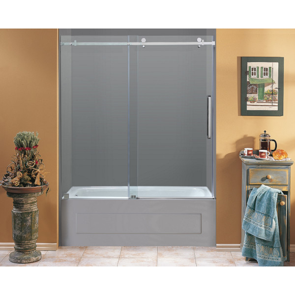Aston Global TDR976-..-60-10 Moselle Frameless Tub Sliding Shower Door