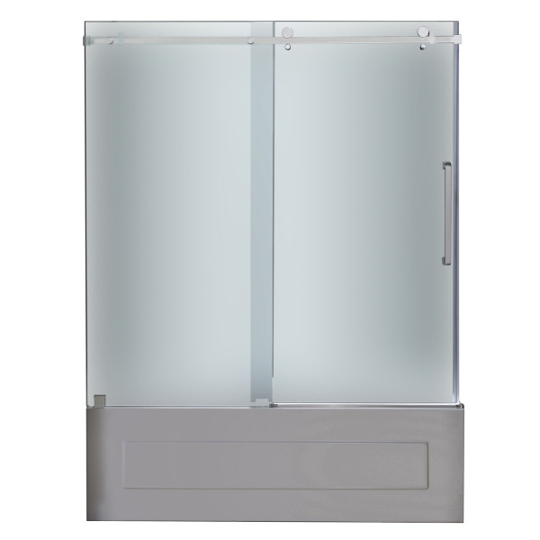 Aston TDR976F-..-60-10 Moselle Frosted Glass Tub-Height Sliding Shower Door
