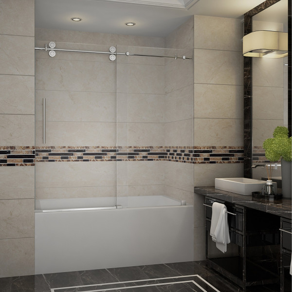 Aston Global TDR978-..-60-10 Langham Completely Frameless Tub Sliding Door