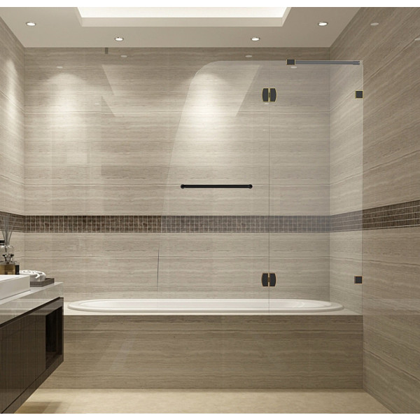 Aston Global TDR982-..-48-6 Soleil Frameless Pivot Tub Shower Door