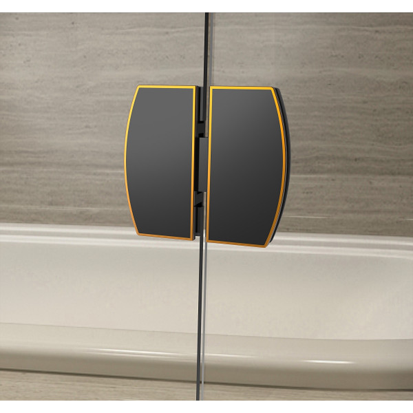 Aston Global TDR982-..-48-6 Soleil Frameless Pivot Tub Shower Door